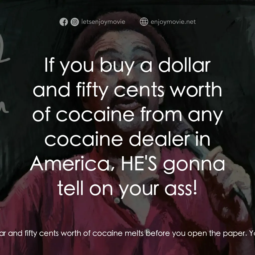 李察·普瑞爾：火爆現場電影對白：Richard Pryor:  But bad luck being fucking with him, Jack. Here is a nigger that 