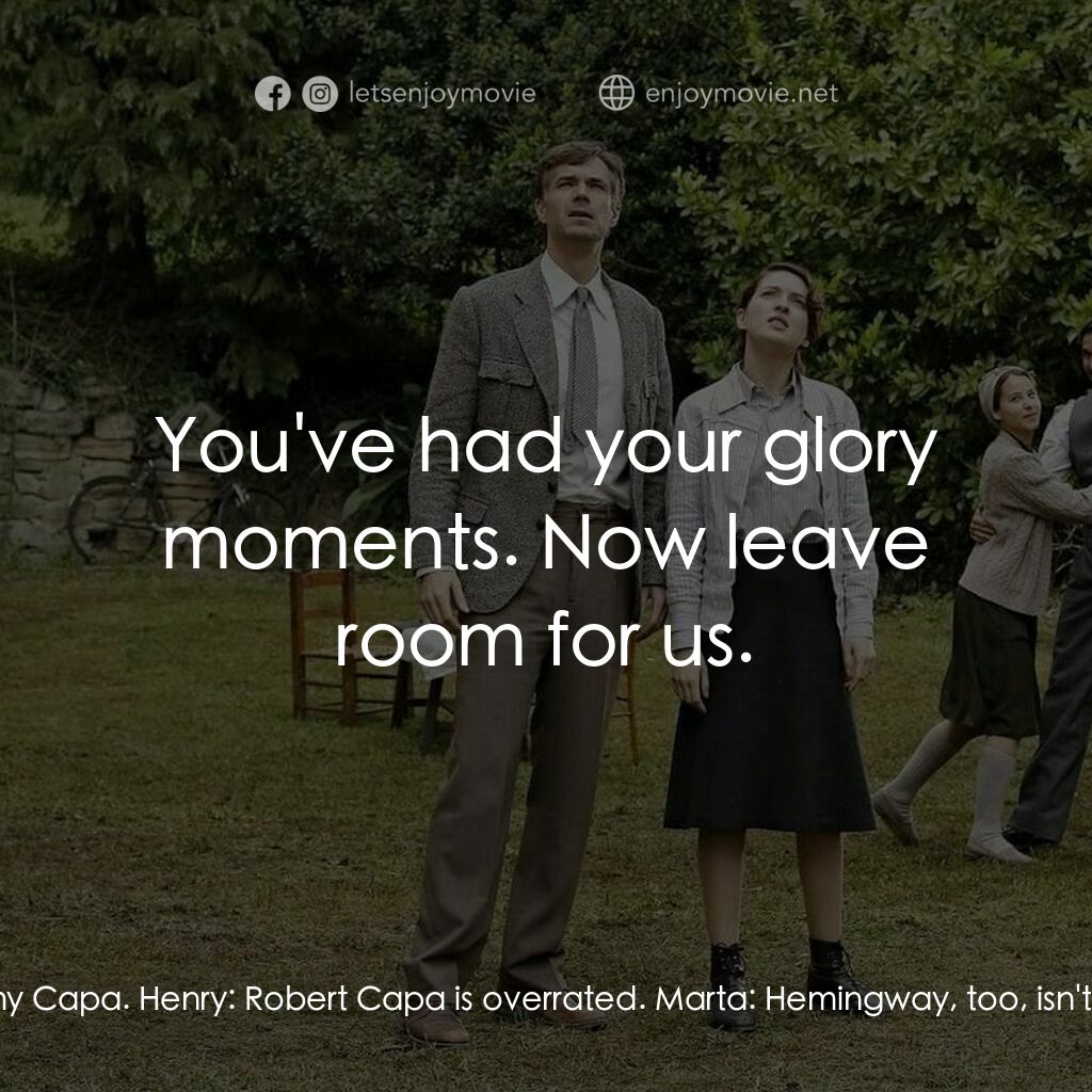 《格爾尼卡》經典台詞：Henry:  Why don't you become a fashion photogr ...