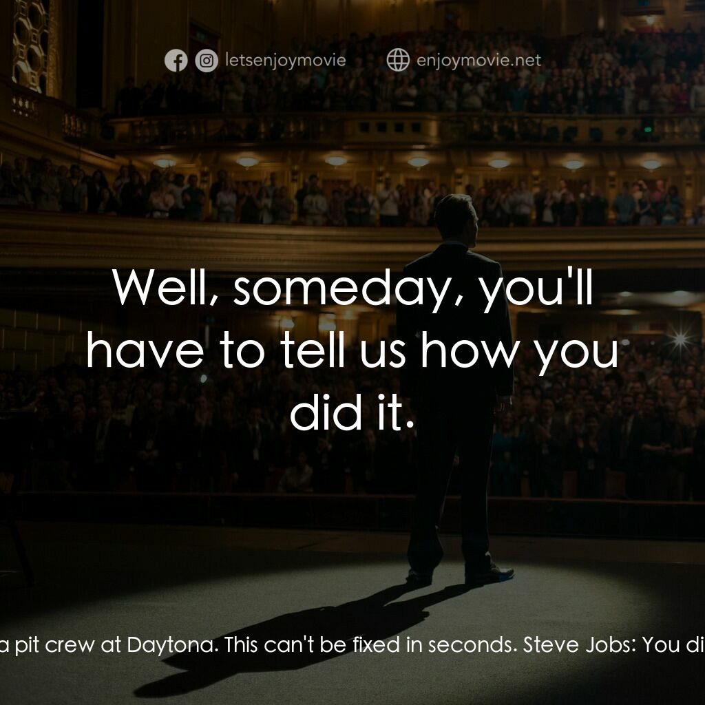 史帝夫賈伯斯電影對白：Andy Hertzfeld:  It's a system error. Steve Jobs:  Fix it! Andy Hertzfeld:  Fix i