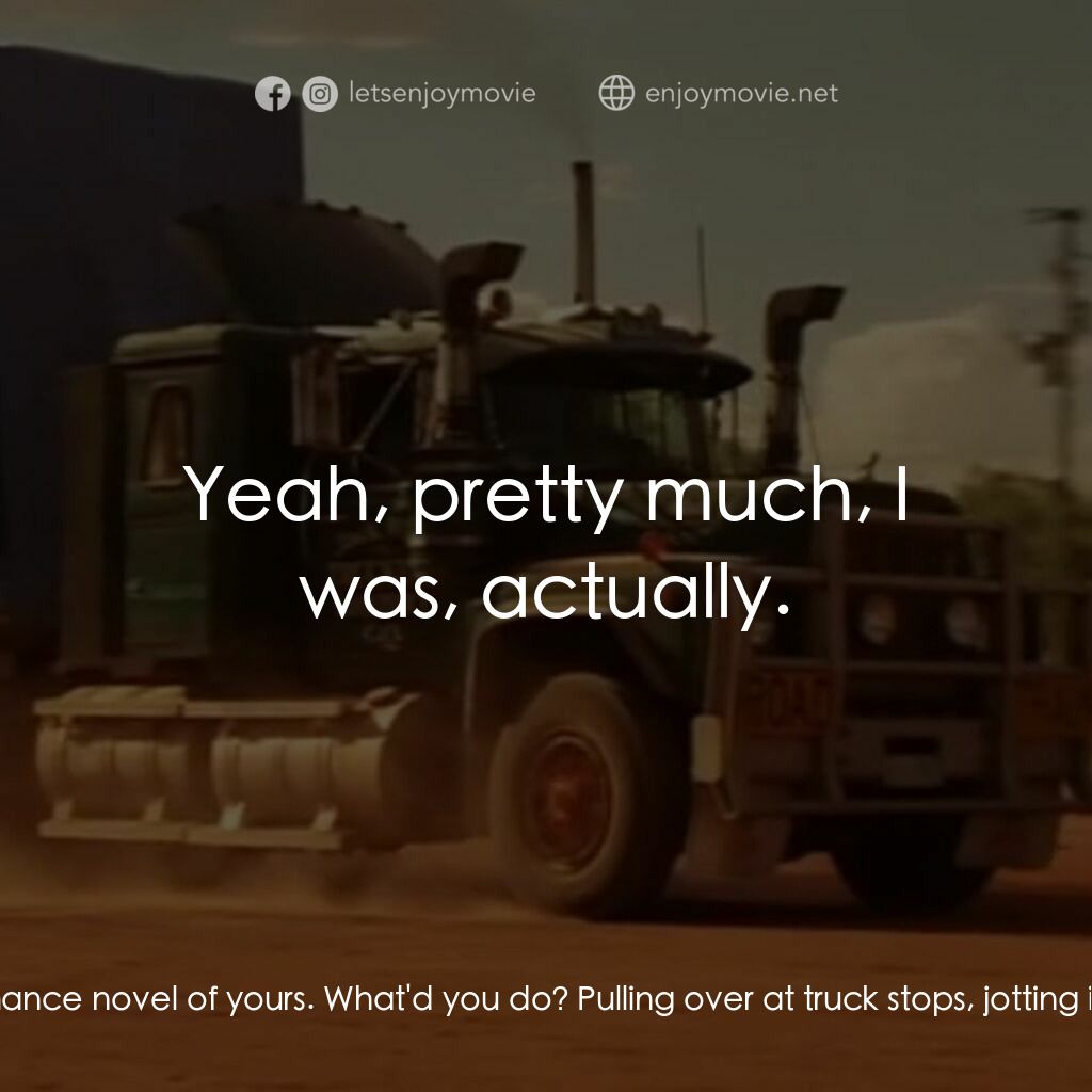 言情小説電影對白：Clive Rooney:  You've had a huge success with this romance novel of yours. What'd