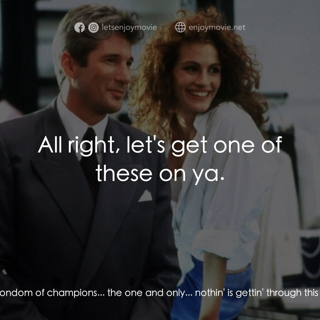 《麻雀變鳳凰》經典台詞：Vivian:  I got red, I got green, I got yellow... I ...