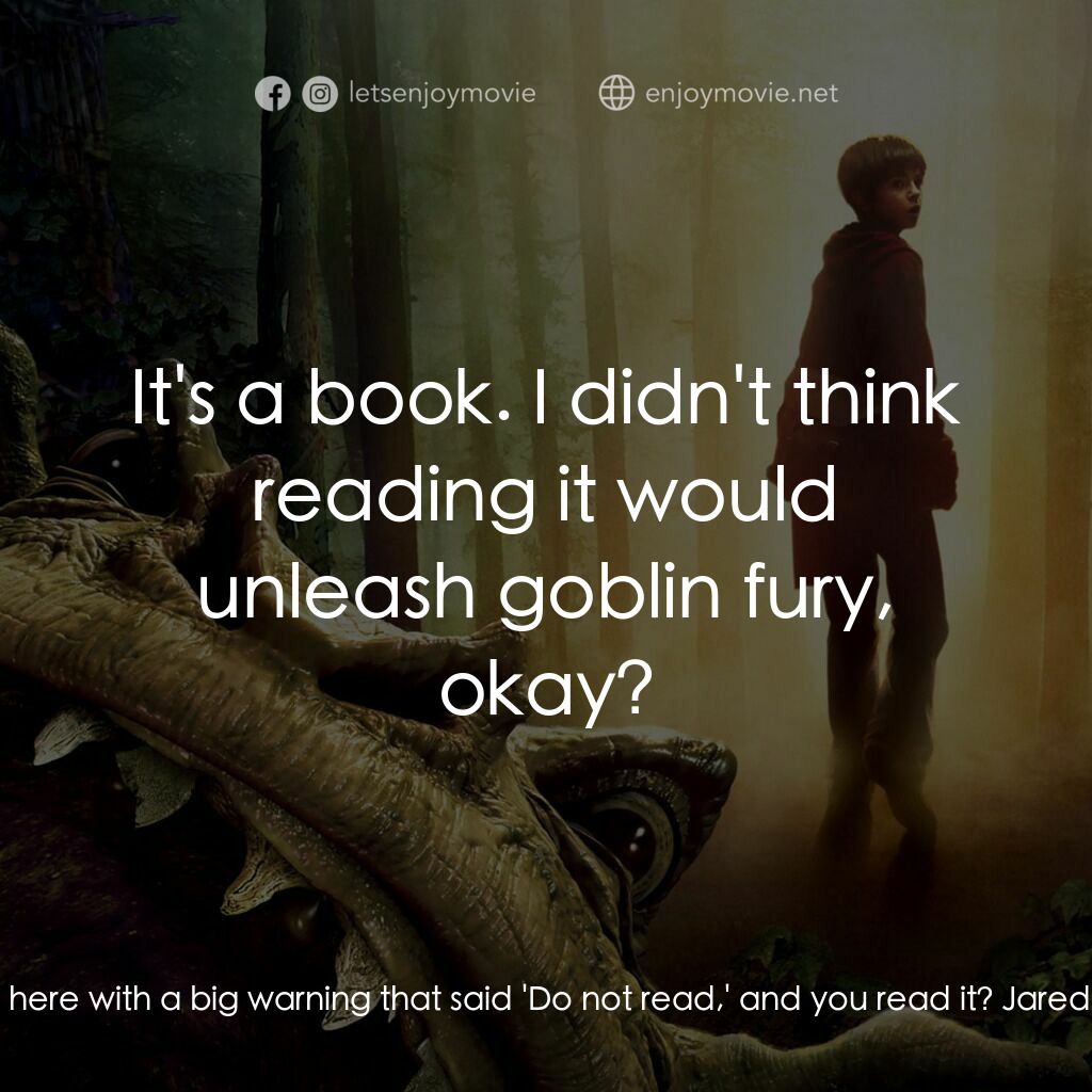 奇幻精靈事件簿電影對白：Mallory Grace:  So, the book was in here with a big warning that said 'Do not rea