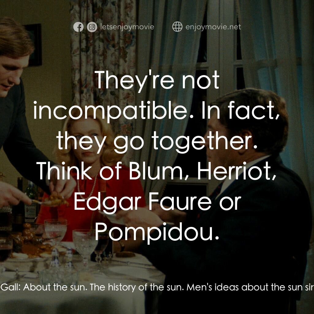 我的美國舅舅電影對白：Janine Garnier:  What's that? Jean Le Gall:  Pictures and documentation for a boo