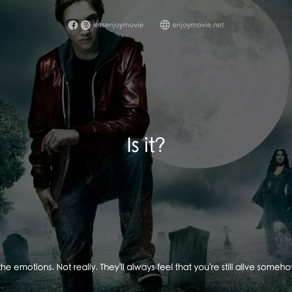 向達倫大冒險：鬼不理的助手電影對白：Darren Shan:  Will it work, hypnotizing them? Larten Crepsley:  It works on the m