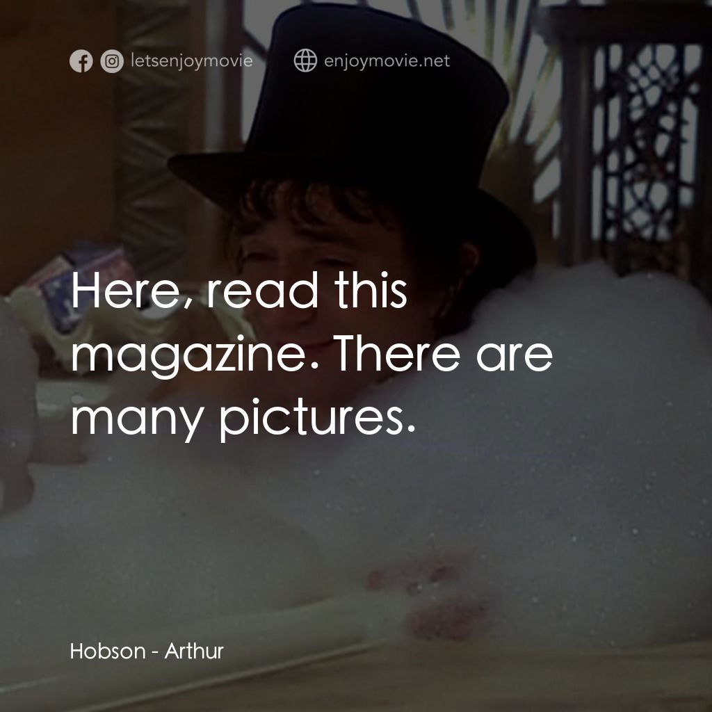 二八佳人花公子電影對白：Hobson: Here, read this magazine. There are many pictures.