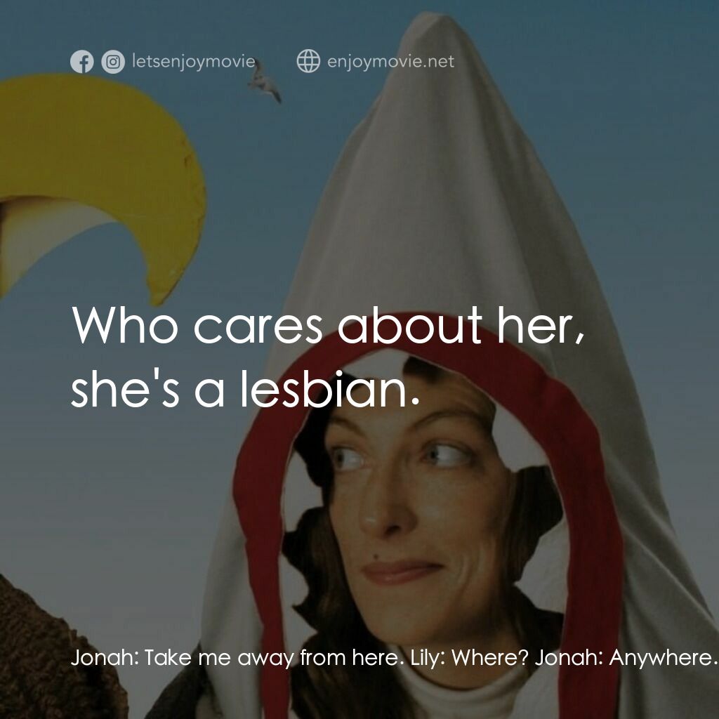 《Eagle vs Shark》經典台詞：Jonah:  Take me away from here. Lily:  Where? Jona ...