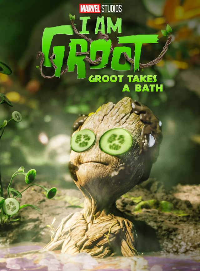 我是格魯特：格魯特洗澡電影海報