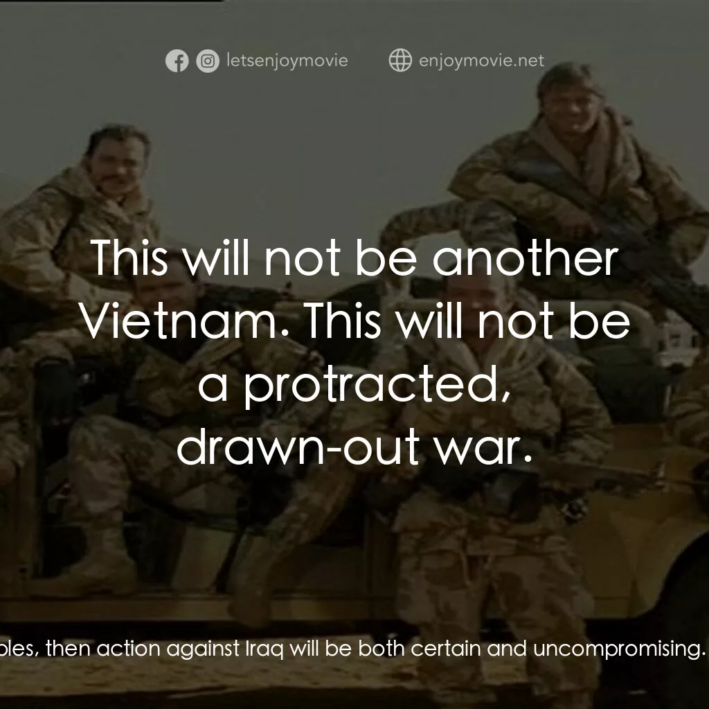 戰火實錄電影對白：BBC Announcer:  For Allied Forces in the Golf the preparation is over. The real b