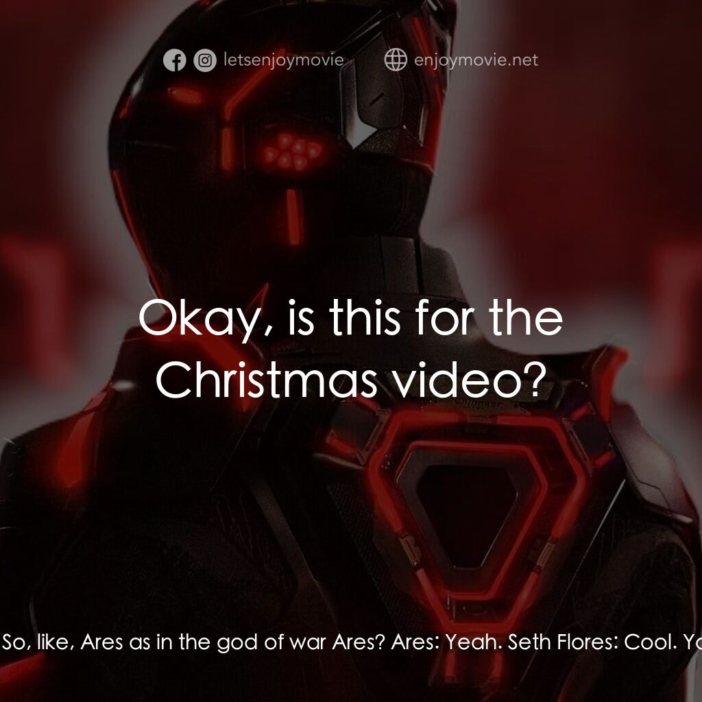 創戰紀：戰神降臨電影對白：Seth Flores:  We can start at literally anywhere you'd like. Eve Kim:  This is my