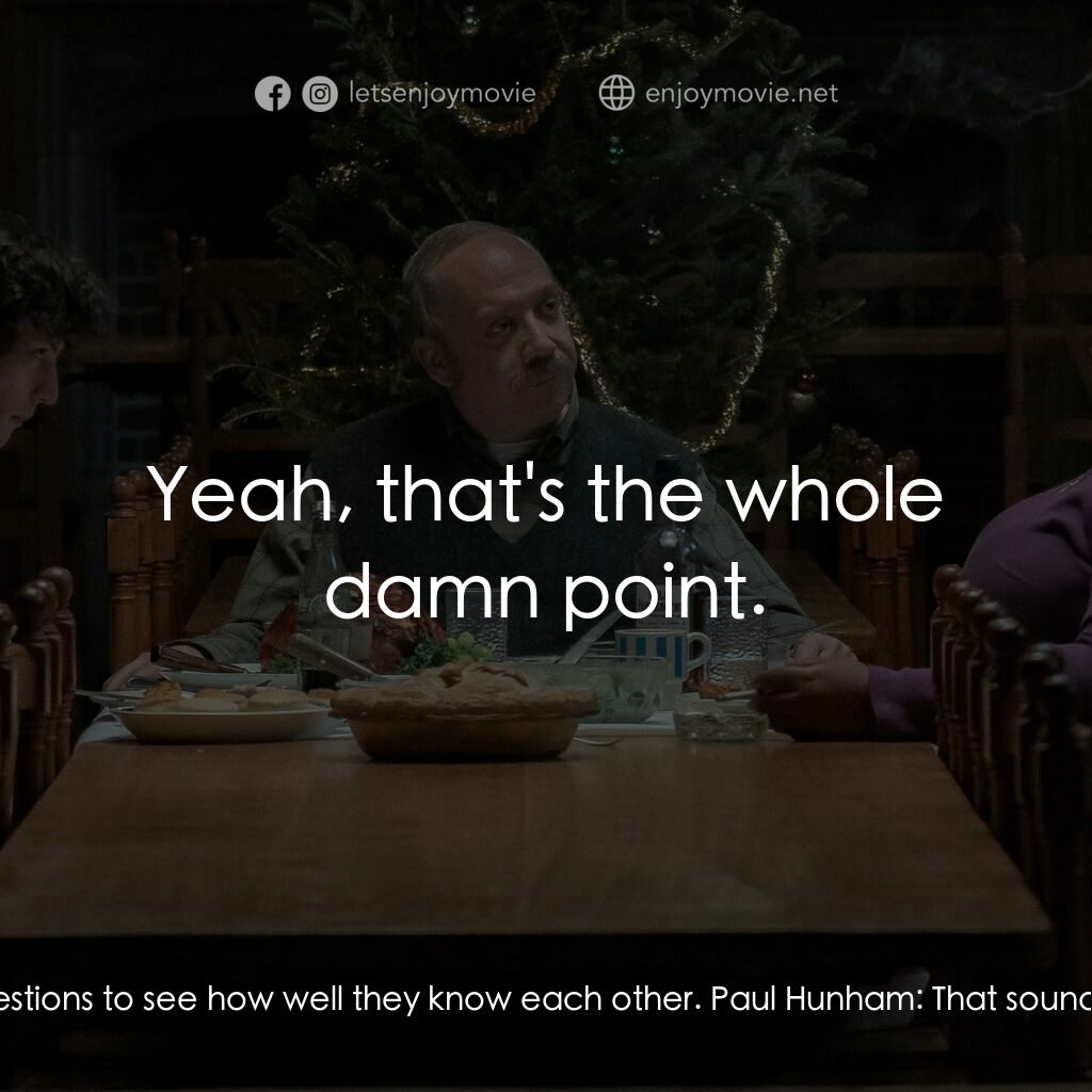 滯留生電影對白：Mary Lamb:  It's a show where they ask couples questions to see how well they kno