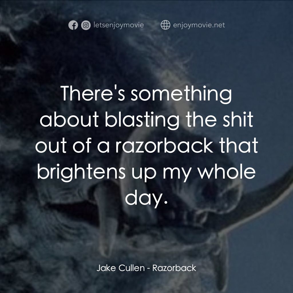 《獵魔》經典台詞：Jake Cullen: There's something about blasting  ...