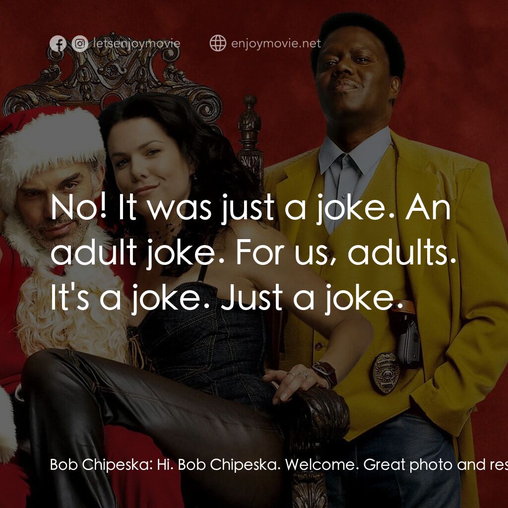 《圣诞有贼》經典台詞：Bob Chipeska:  Hi. Bob Chipeska. Welcome. Great ph ...