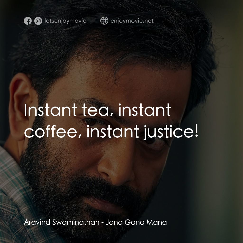 《宿敵》經典台詞：Aravind Swaminathan: Instant tea, instant coffee,  ...