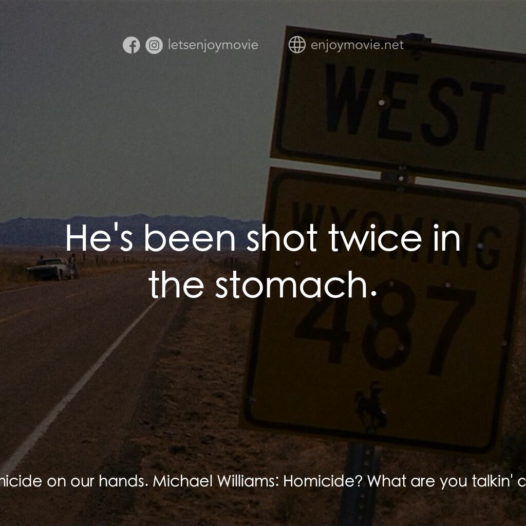 《冒牌密殺令》經典台詞：Michael Williams:  Is there a problem officer? Dep ...