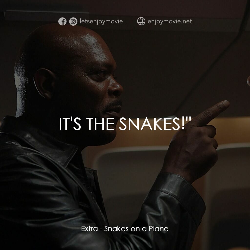 飛機上有蛇電影對白：Extra:  IT'S THE SNAKES!