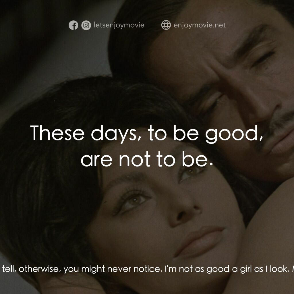 《午夜風流》經典台詞：Sayonara:  There's something I must tell, othe ...