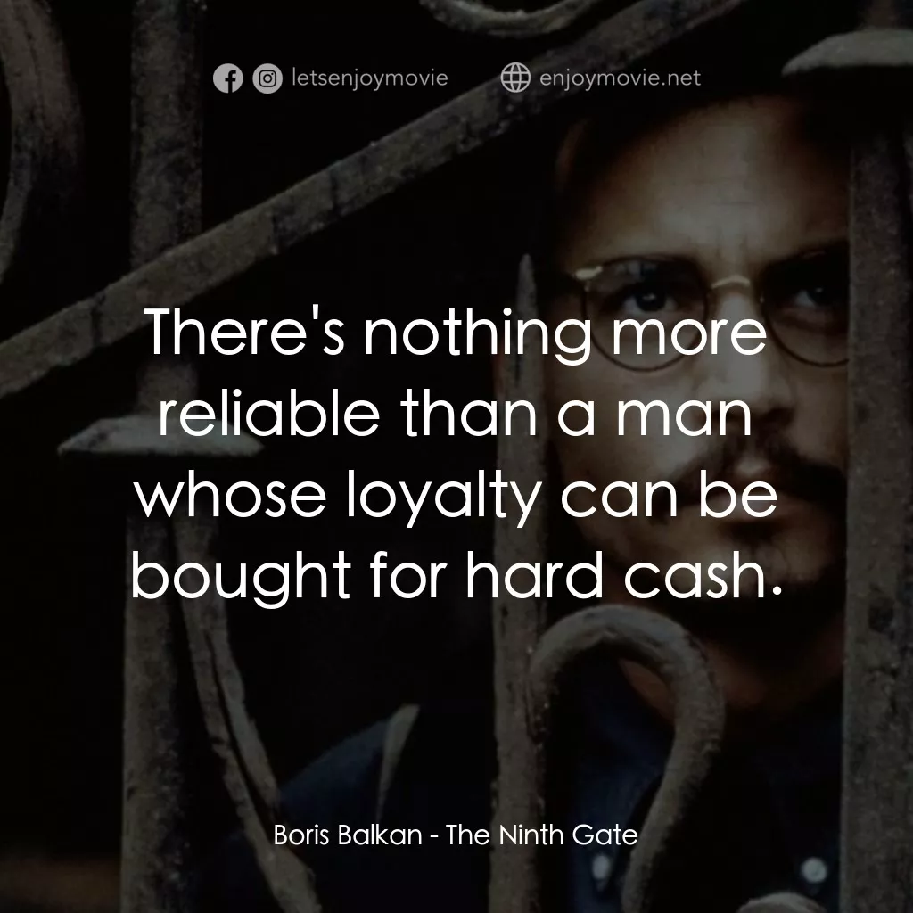 《鬼上門》經典台詞：Boris Balkan: There's nothing more reliable th ...