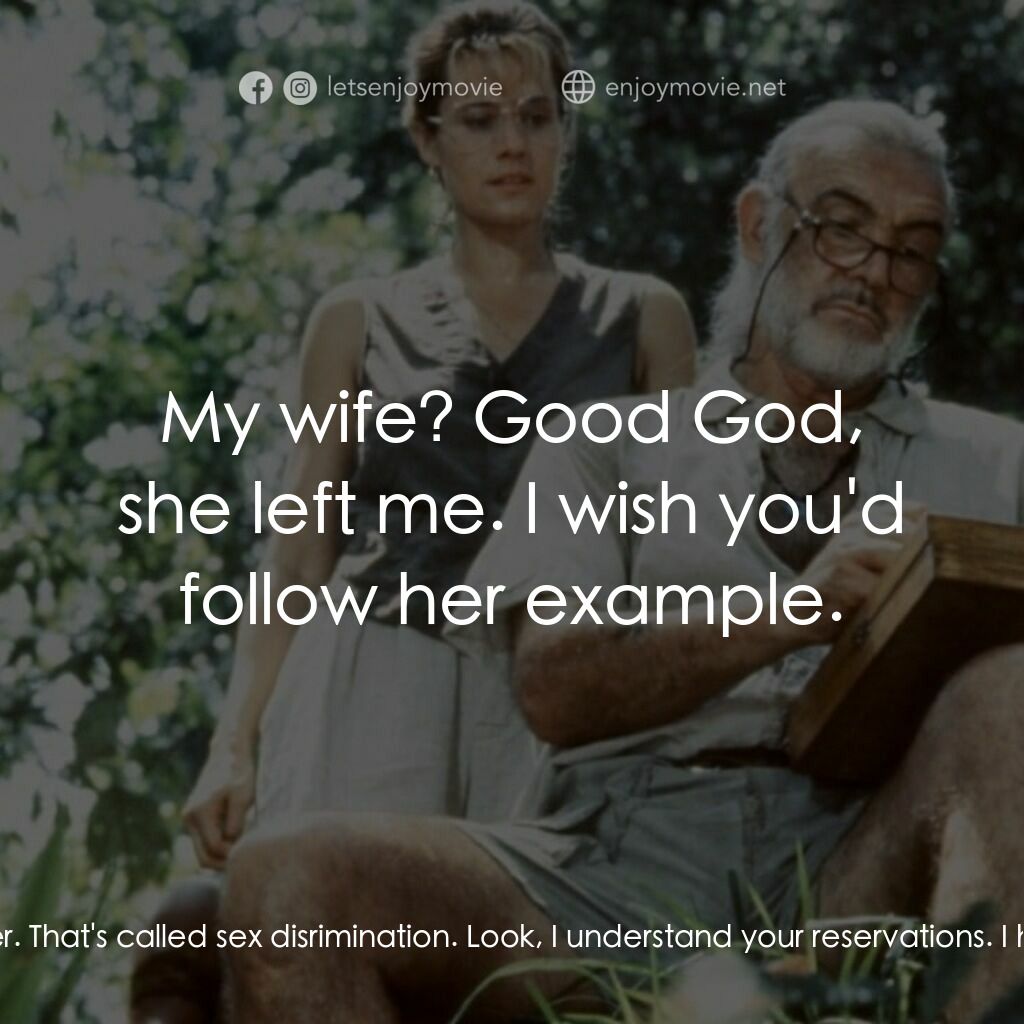 飛越綠林電影對白：Dr. Rae Crane:  You send me back on the basis of my gender. That's called sex dis