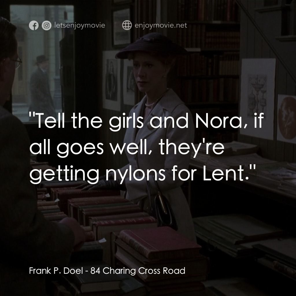 書箋情緣電影對白：Frank P. Doel: 