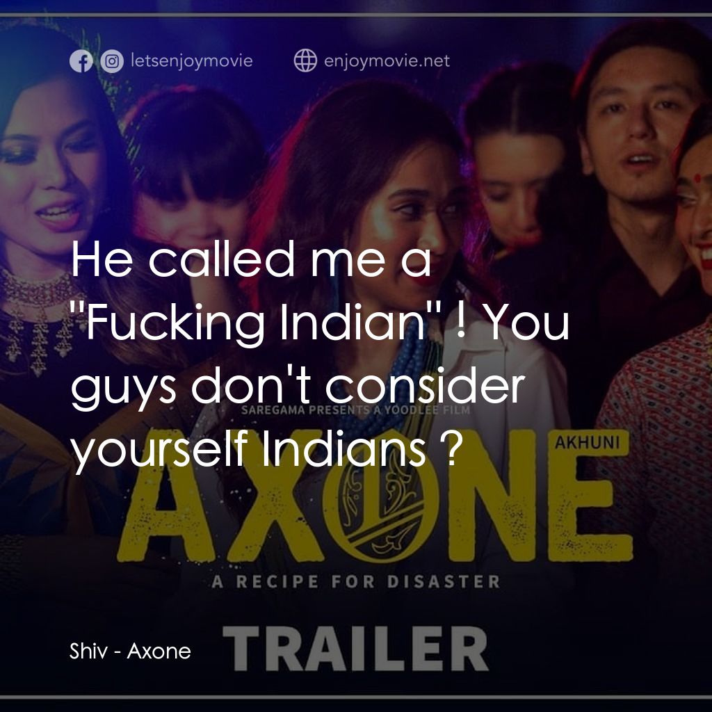 激臭婚宴經典對白：Shiv: He called me a "Fucking Indian" ! You guys don't consider yourself Indians ?