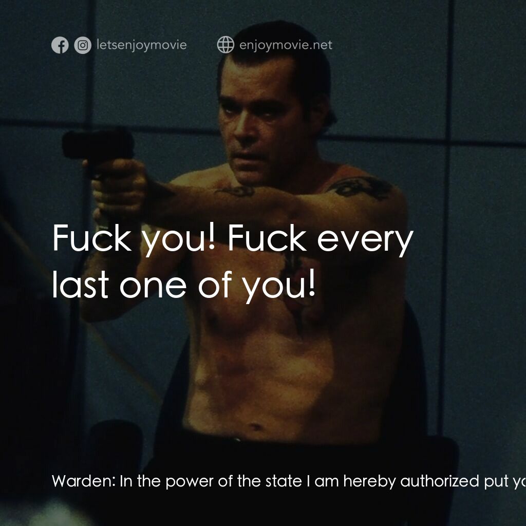 《獵殺遊戲》經典台詞：Warden:  In the power of the state I am hereby aut ...