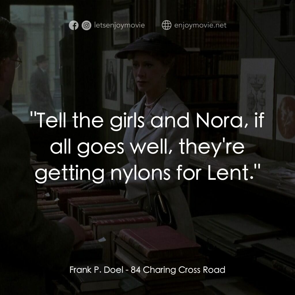 書箋情緣電影對白：Frank P. Doel:  