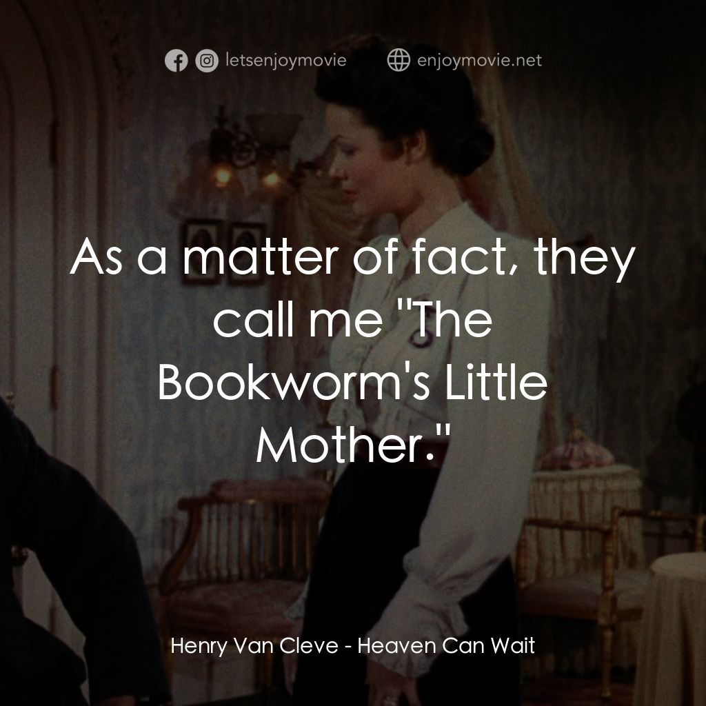 摩登天堂電影對白：Henry Van Cleve: As a matter of fact, they call me 
