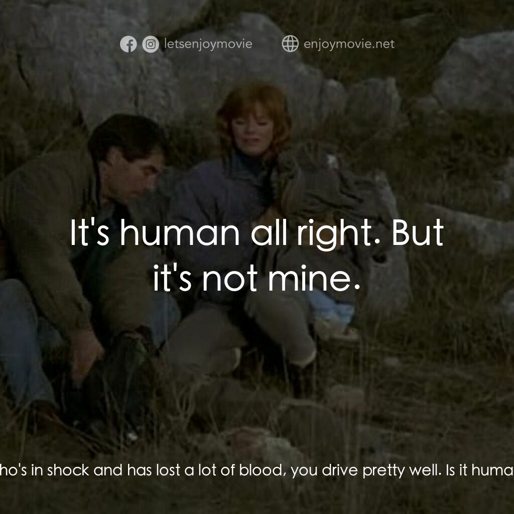 Lie Down with Lions電影對白：Peter Husak:  For a man with a broken arm, who's in shock and has lost a lot of b