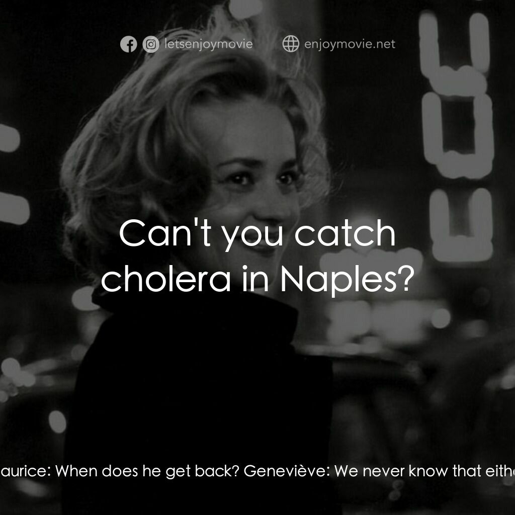 從電梯到死刑台電影對白：Geneviève:  Funny about the boss. He always leaves without warning. He hails a ta