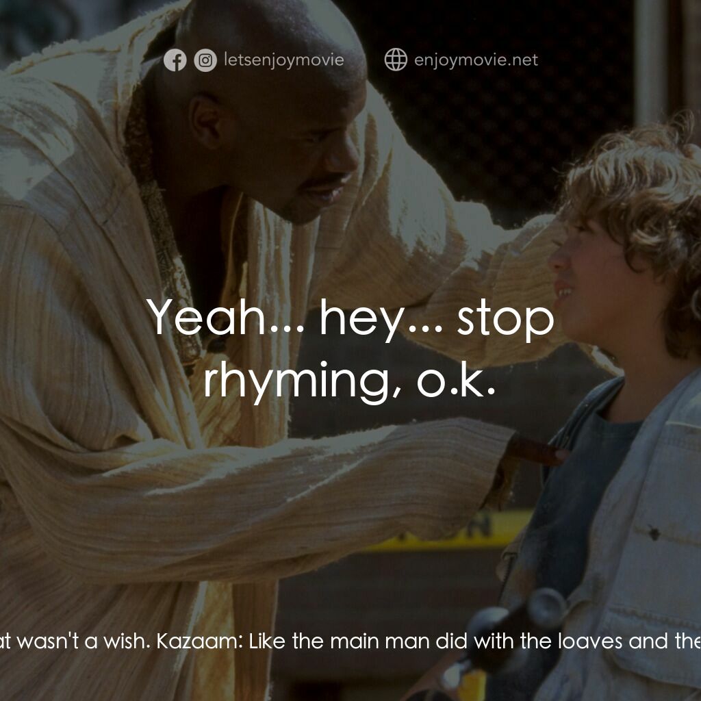 《精靈也瘋狂》經典台詞：Max Connor:  So... tell me that wasn't a wish. ...