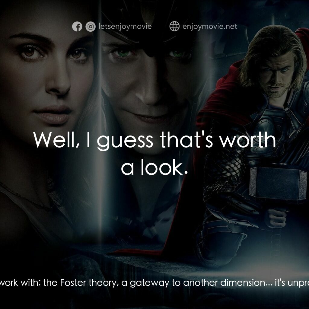 雷神奇俠電影對白：Nick Fury:  Dr. Selvig. Erik Selvig:  So, you're the man behind all this? It's qu