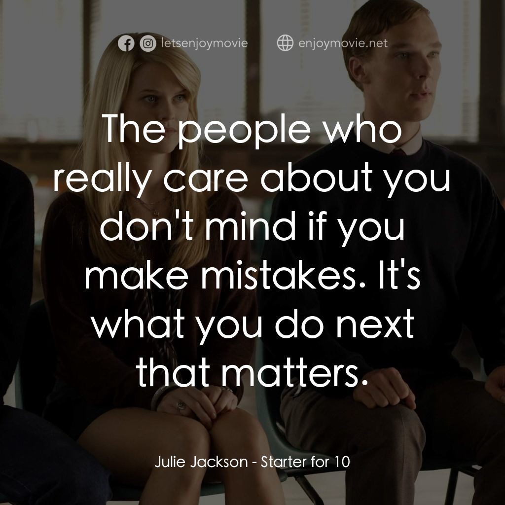 《戀愛學分》經典台詞：Julie Jackson: The people who really care about yo ...