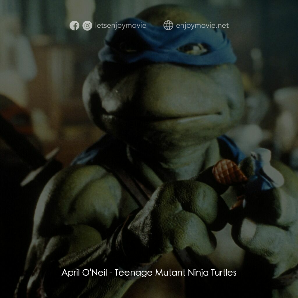 忍者龜電影對白：April O'Neil:  Much more than just a series of small, isolated incidents, it's no