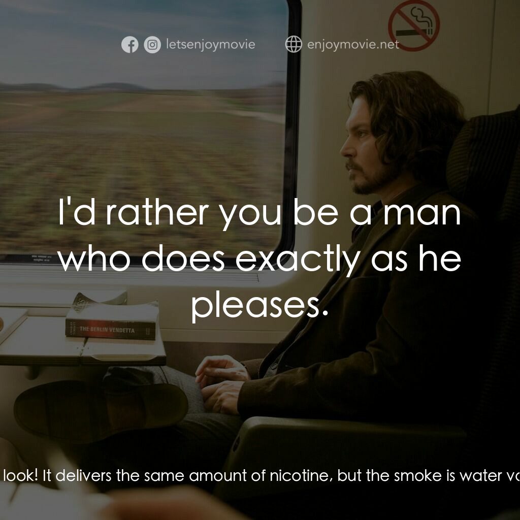 色遇電影對白：Frank Taylor:  I'm sorry! Elise:  What for? Frank Taylor:  Aha! Oh do you mind me