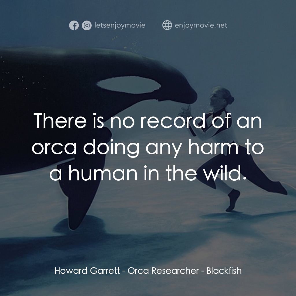 《黑魚》經典台詞：Howard Garrett - Orca Researcher: There is no reco ...
