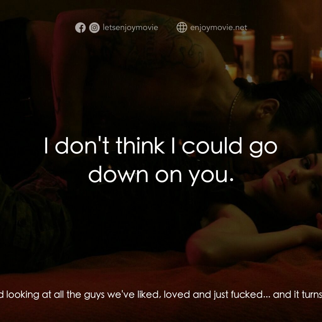 玩命派對電影對白：Emily:  What if it's like we're on our death beds and looking back at our lives..