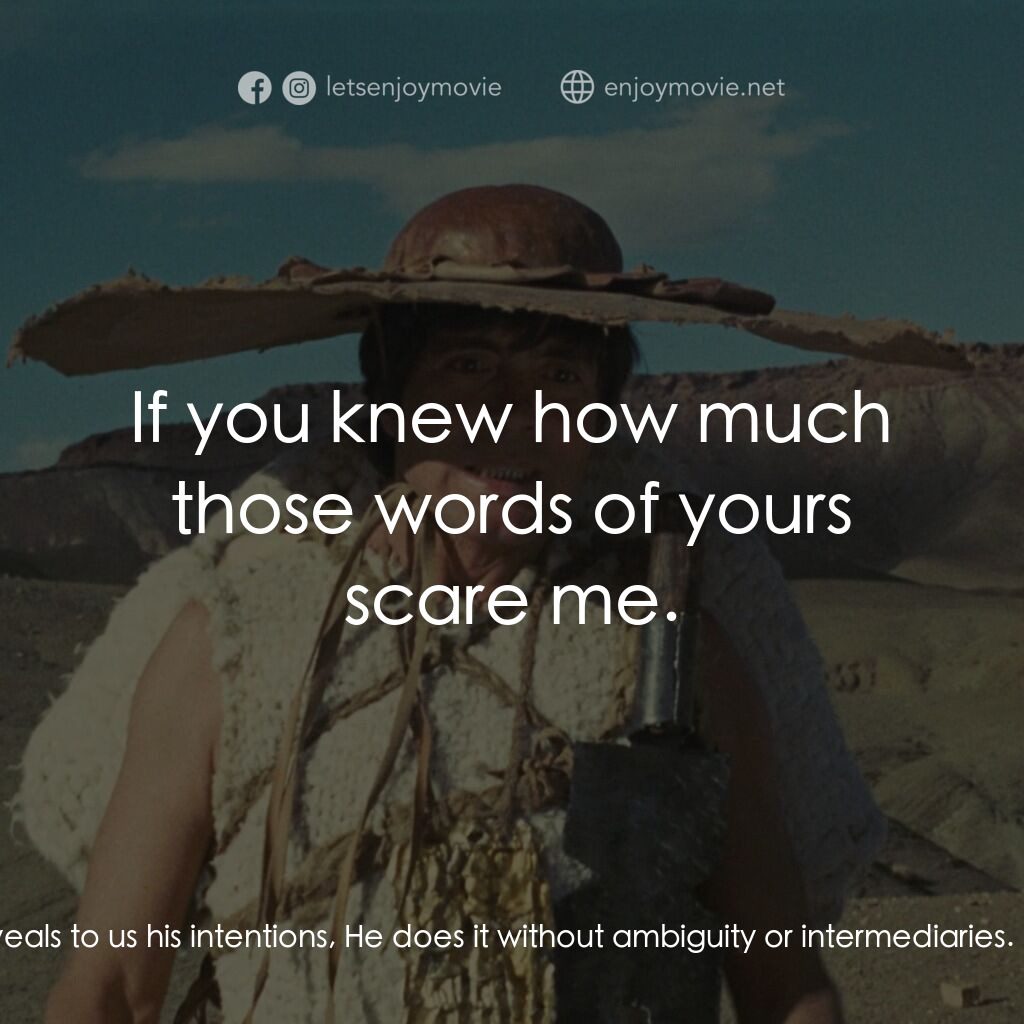 伊迪帕斯王電影對白：Giocasta:  If God reveals to us his intentions, He does it without ambiguity or i