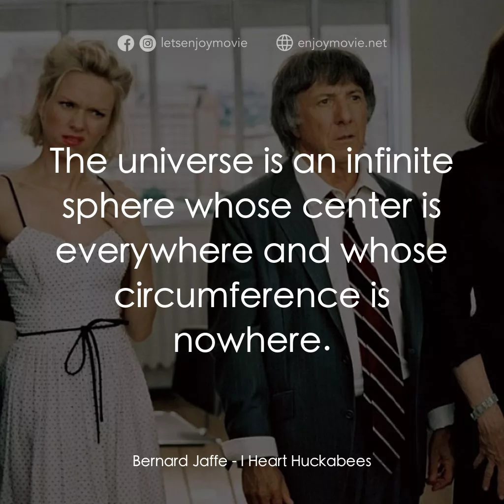 《心靈偵探社》經典台詞：Bernard Jaffe: The universe is an infinite sphere  ...