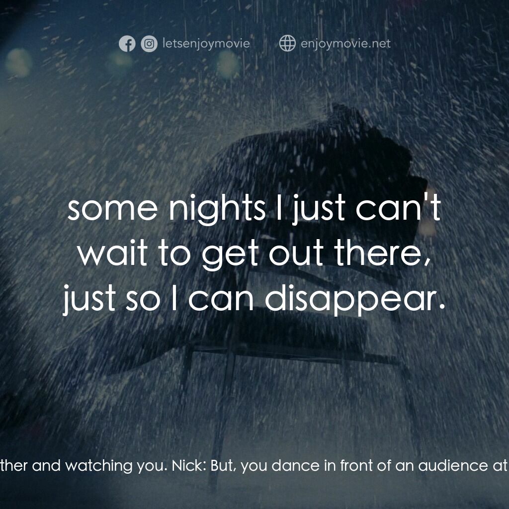 勁舞電影對白：Nick:  Do that again. Alex Owens:  What? Nick:  That dance step you just did. Ale