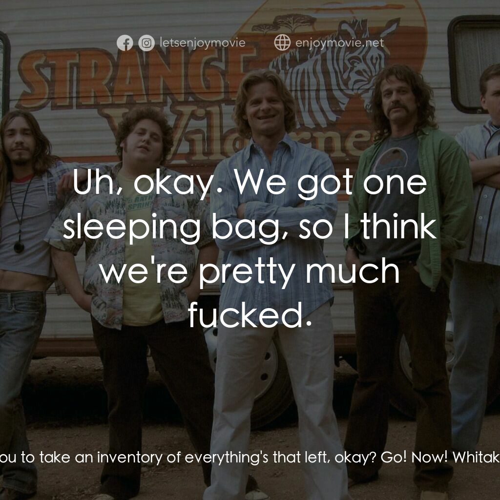 陌生荒漠電影對白：Peter Gaulke:  I need you to take an inventory of everything's that left, okay? G