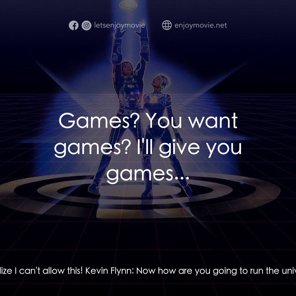 《電子世界爭霸戰》經典台詞：Master Control Program:  You shouldn't have co ...