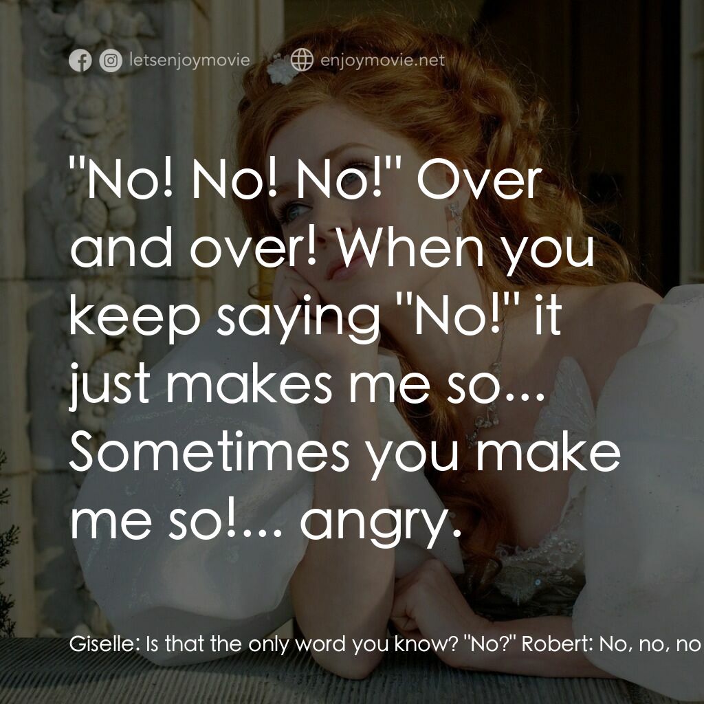 魔法奇緣電影對白：Giselle:  Is that the only word you know? 