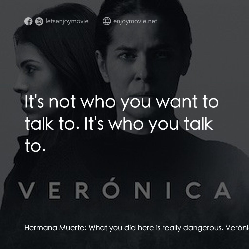 《靈蝕》經典台詞：Hermana Muerte:  What you did here is really dange ...