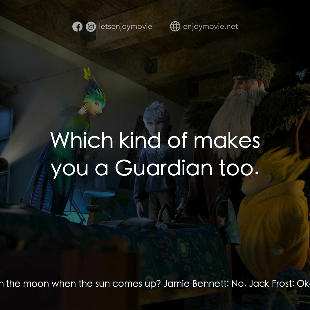 捍衛聯盟電影對白：Jamie Bennett:  You're leaving? But what if Pitch comes back? What if we stop bel