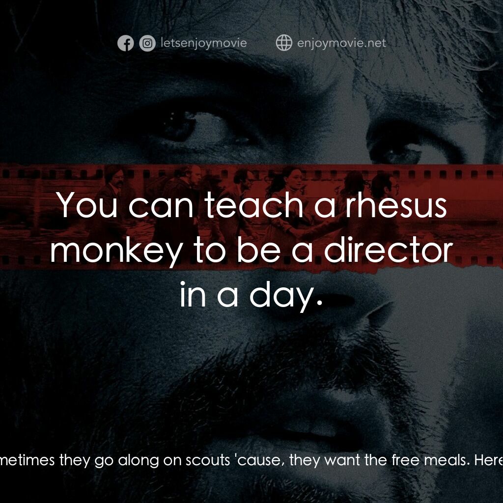 亞果出任務電影對白：John Chambers:  Hmm, let's see... Well, this one's got an M.A. in English. She sh