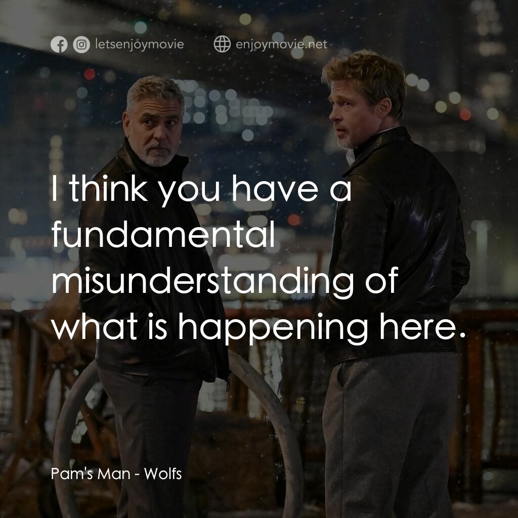 惡狼特工電影對白：Pam's Man:  I think you have a fundamental misunderstanding of what is happening 