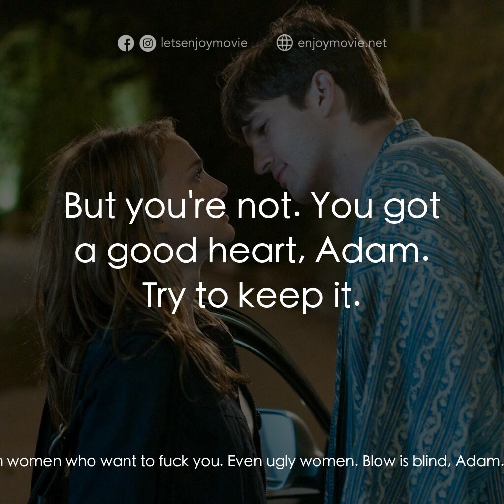 飯飯之交電影對白：Alvin:  When you're married and you do blow, try to stay away from women who want