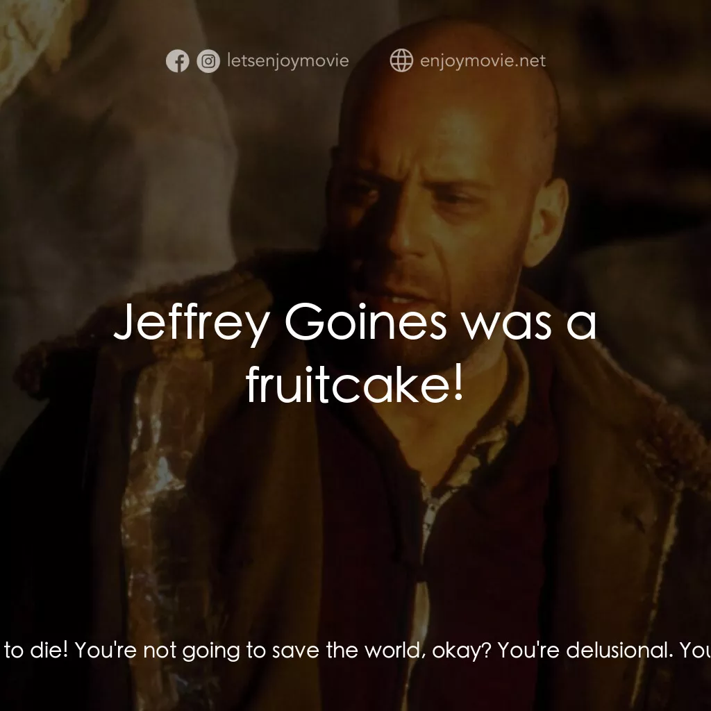 十二猴子電影金句：Jeffrey Goines: My father is God! I worship my fat... - EnjoyMovie, image size:1024x1024