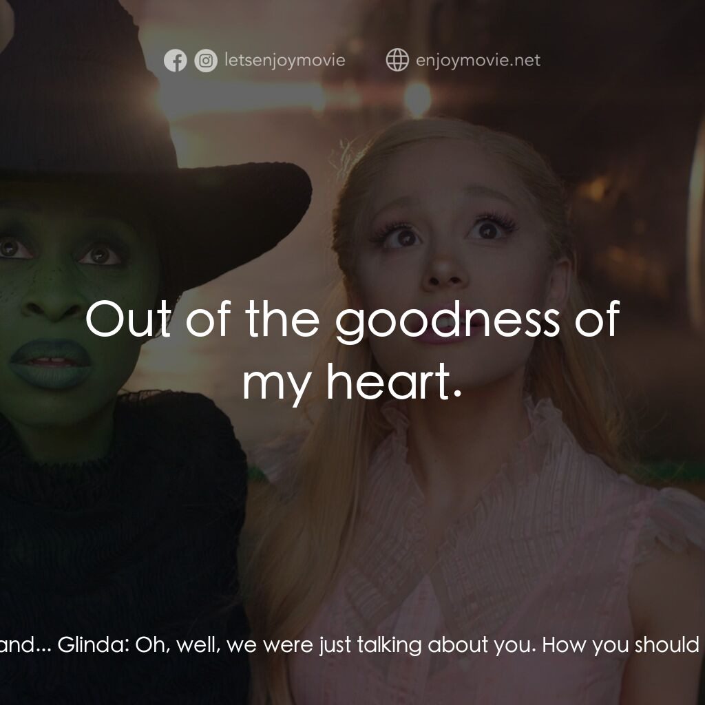 魔法壞女巫電影對白：Pfannee:  Um... ShenShen:  Eww. What even is that? Pfannee:  Galinda? What's the 