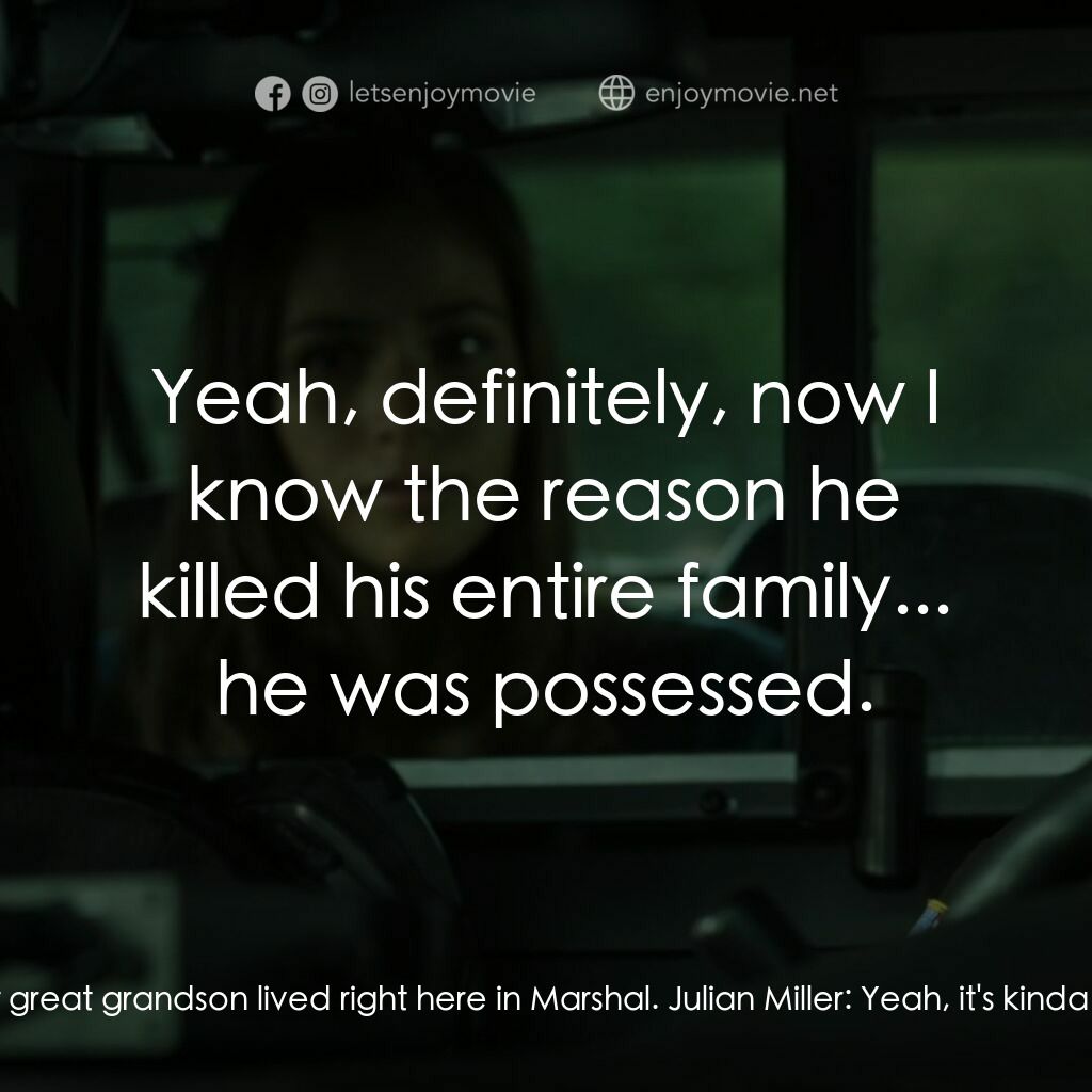 Playback電影對白：Julian Miller:  So that's it. Wylie:  Yep, I told you they were short. Julian Mil